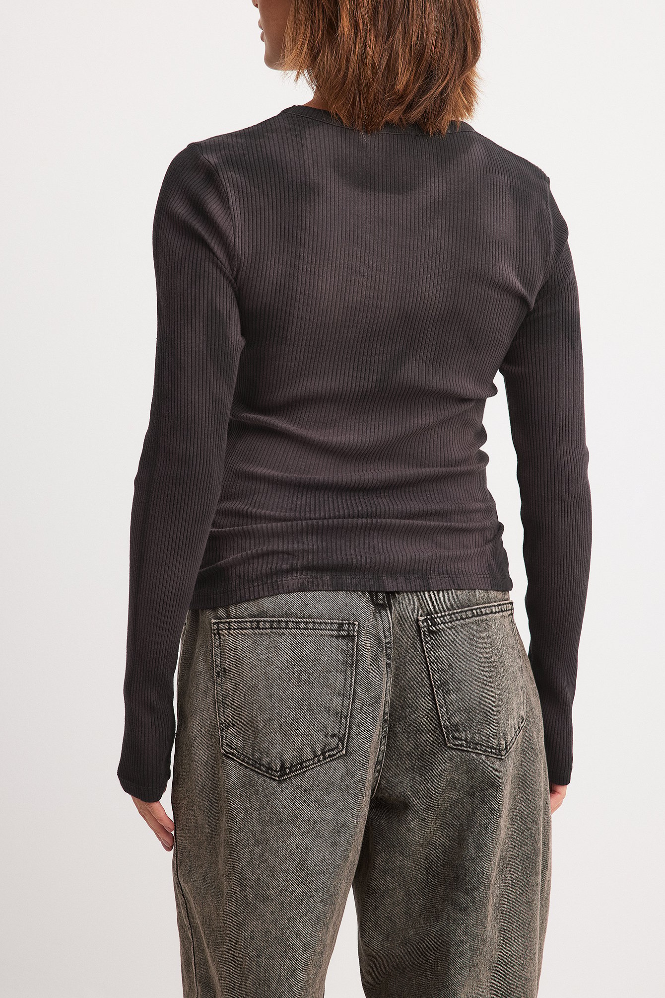 Ripp-Oberteil im Acid-Wash-Look