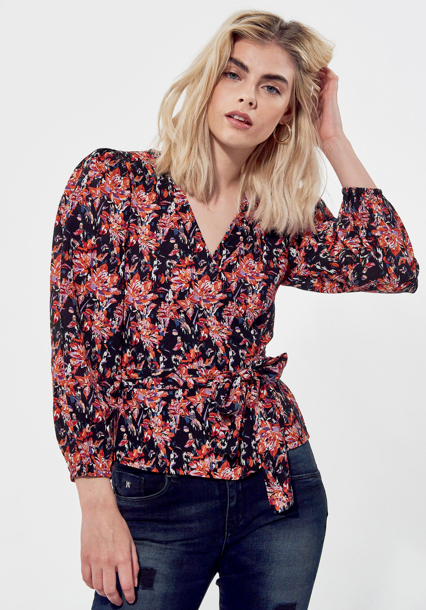 VAMOS  Blouse régular Femme fleurie
