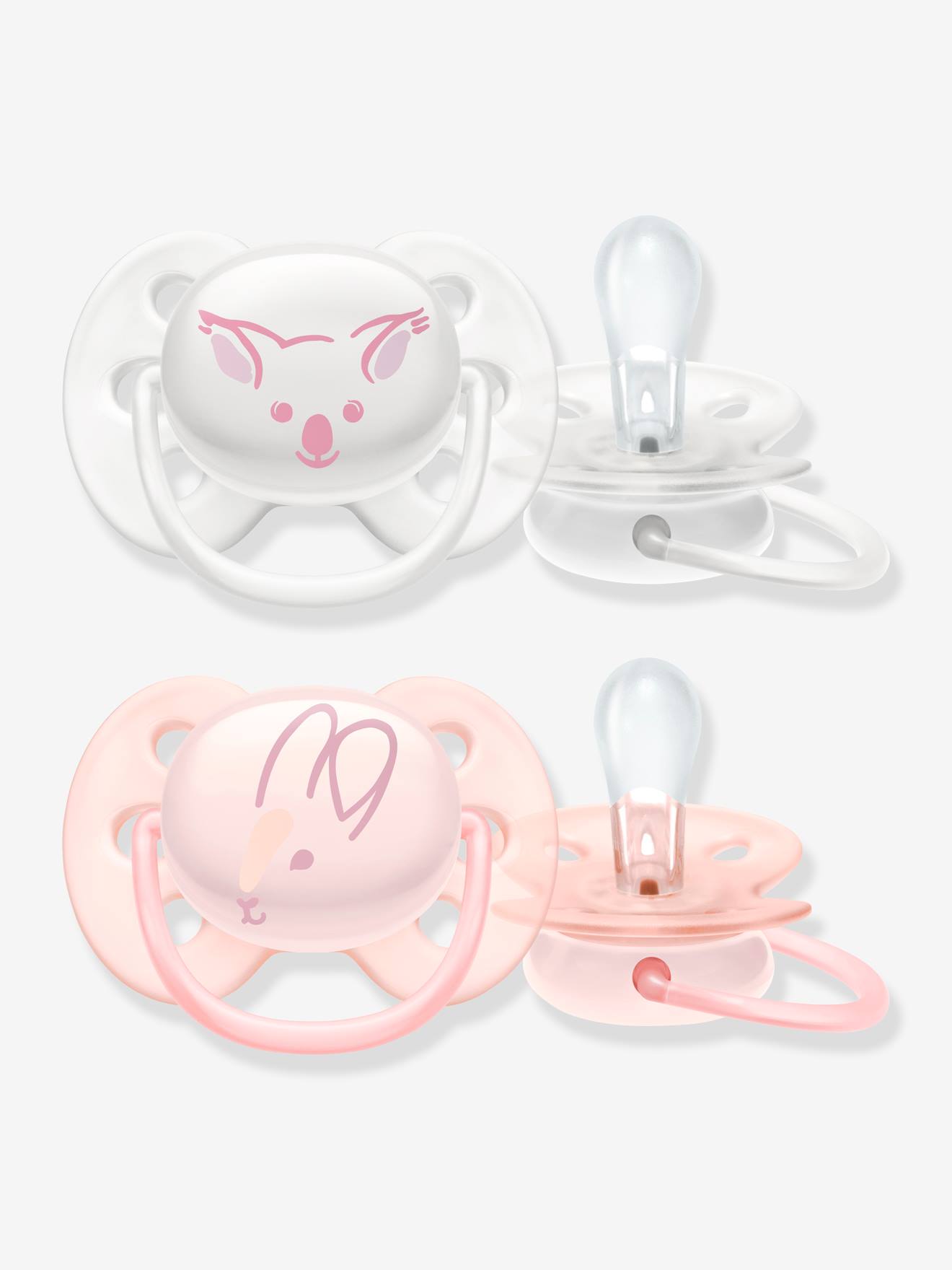 Lot de 2 sucettes ultra douces 1er âge Philips AVENT bateau/hello