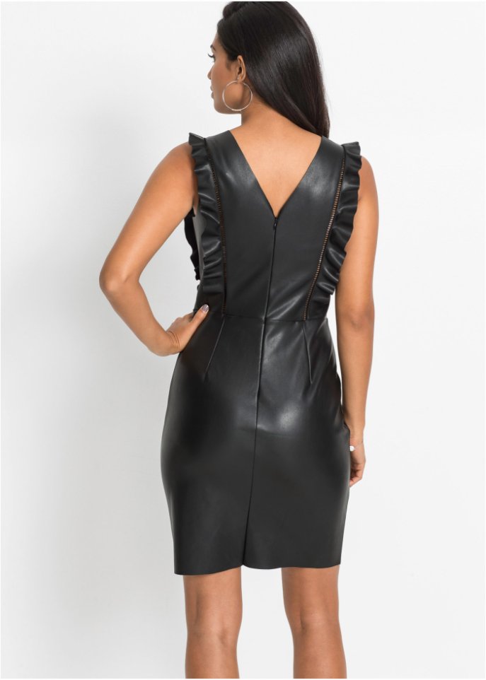 Lederimitat-Kleid