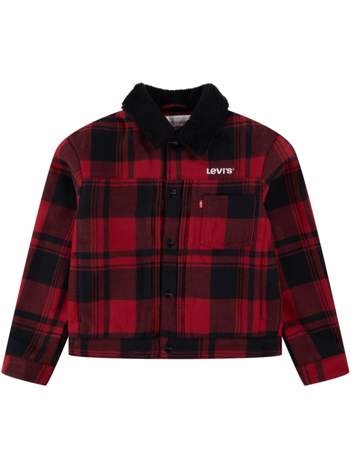 Levi's Kids Hemdjacke in Schwarz/ Rot günstig kaufen