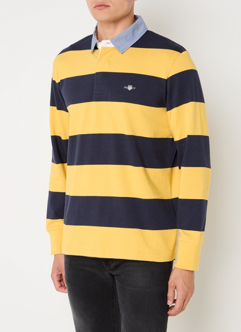 Tricou polo Gant cu croială clasică, dungi și logo.