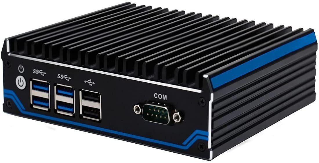 MegaComputerWorld Industrie PC lautlos/staubdicht, J4125, 8GB, 250GB/ Windows 10 Mini-PC (Intel Celeron)