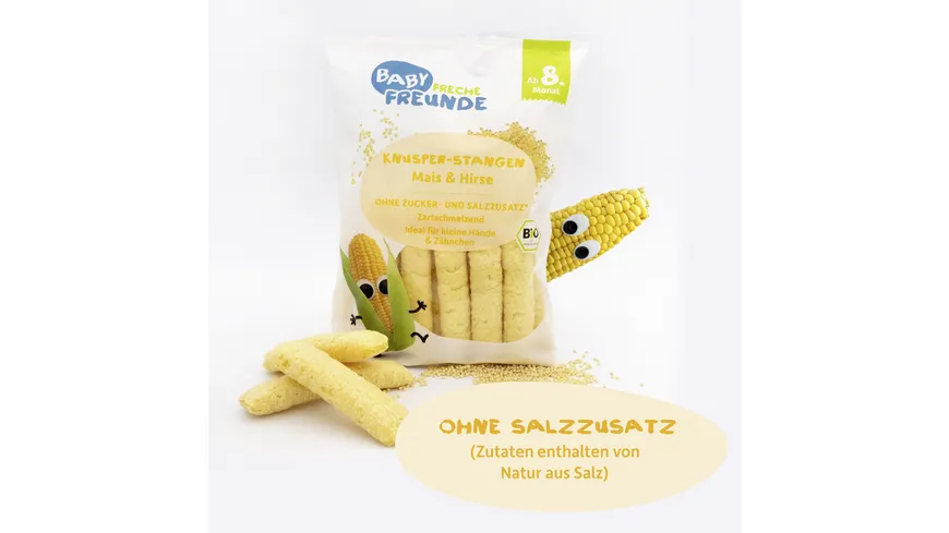 Freche Freunde Bio Knusper-Stangen Mais & Hirse 30 g
