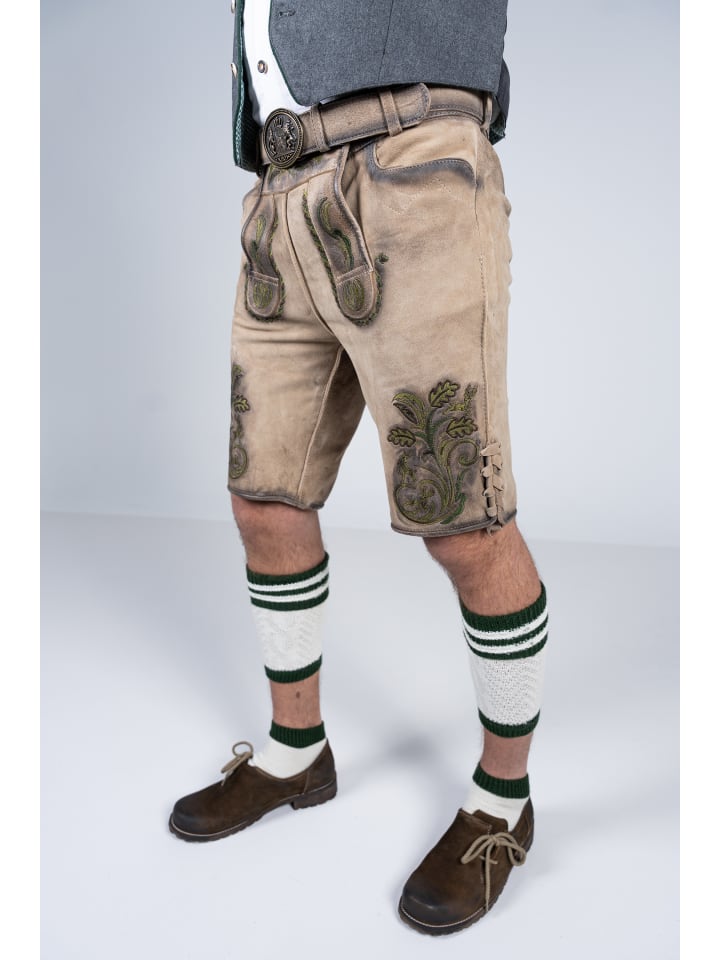 Edelnice Kurze Wildbock Lederhose Michael in natur günstig kaufen