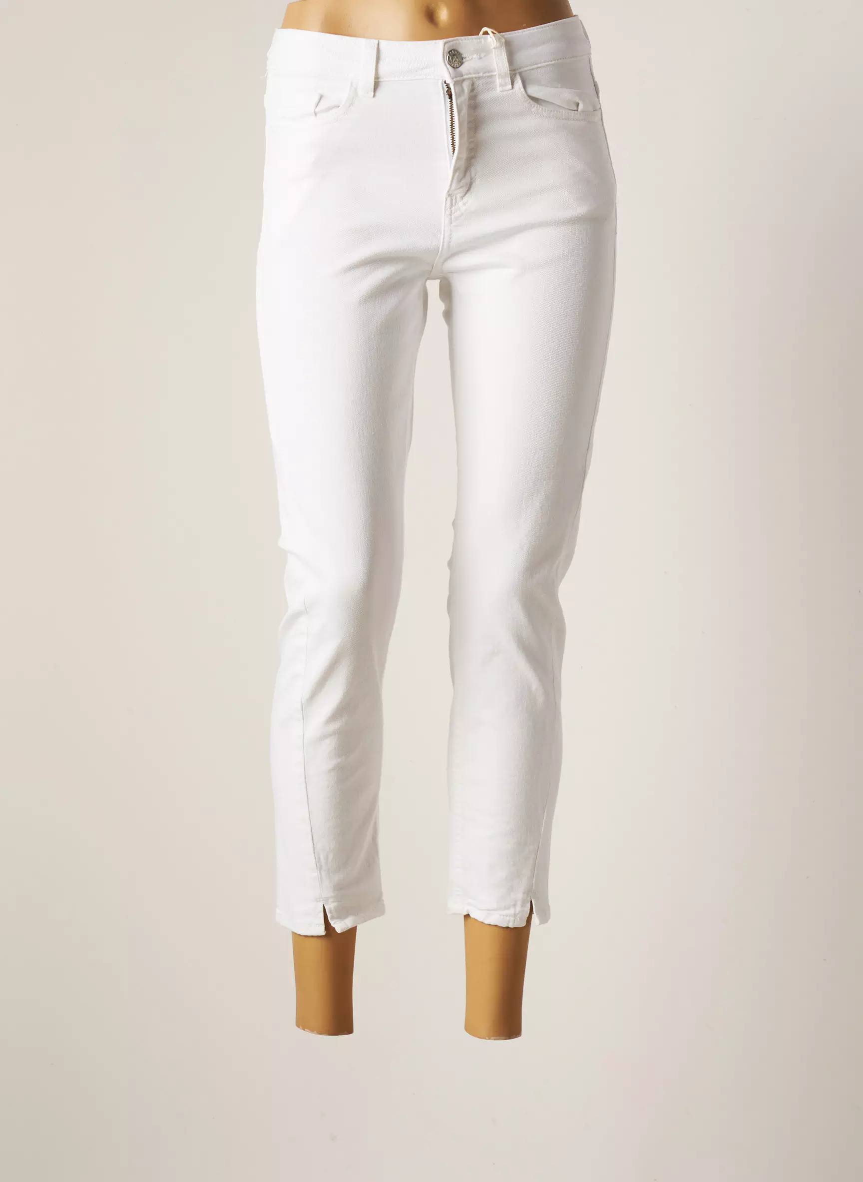 Esprit Pantalon7 8 Femme couleur blanc
