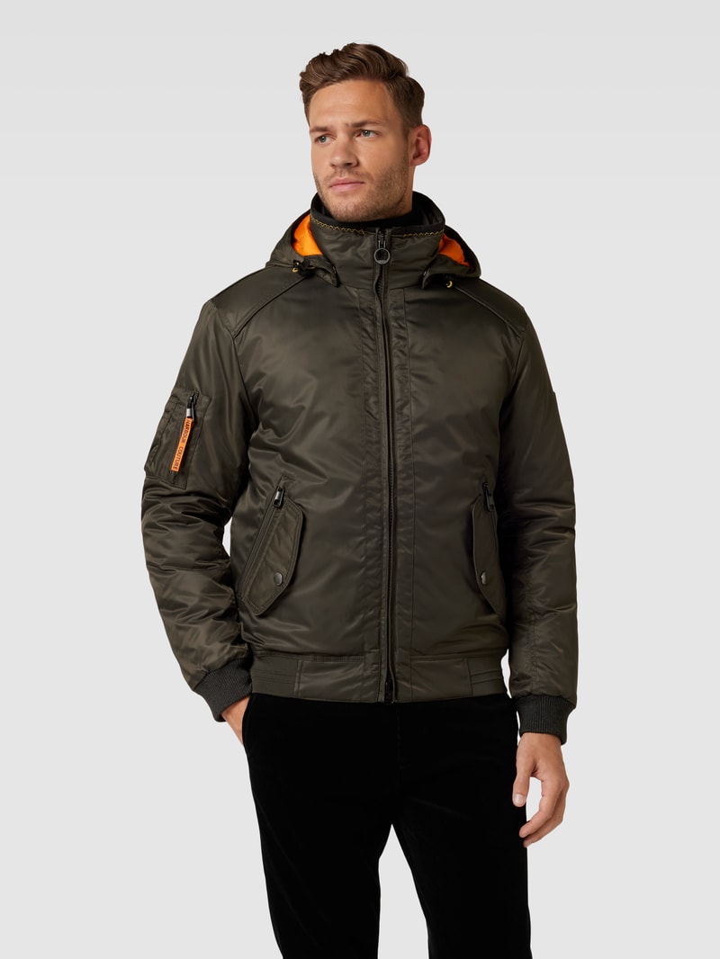 Funktionsjacke mit Kapuze Modell 'CICERO' in olivgrün