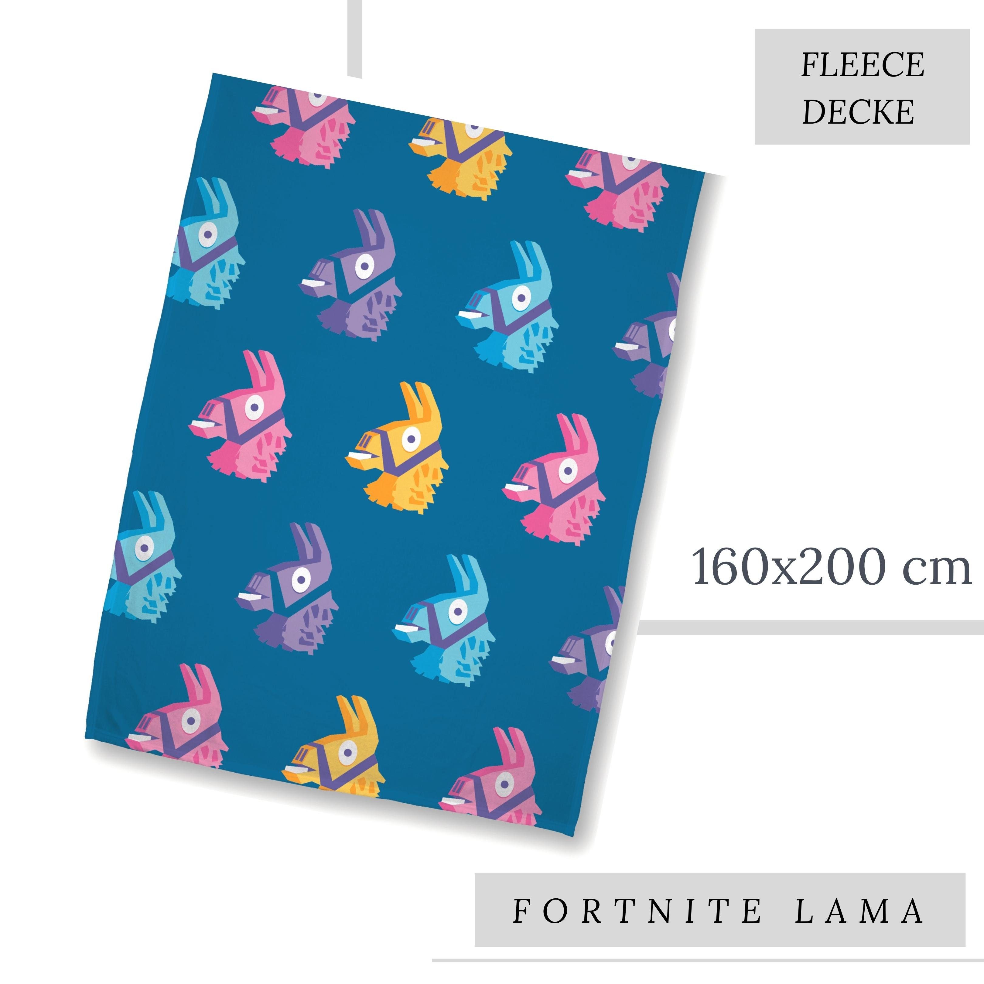 Wohndecke Fortnite Game 160x200 cm, weich und kuschelig, passend zur Bettwäsche, MTOnlinehandel, Lama Sofadecke Fleece-Decke Überwurf Plaid für Gamer