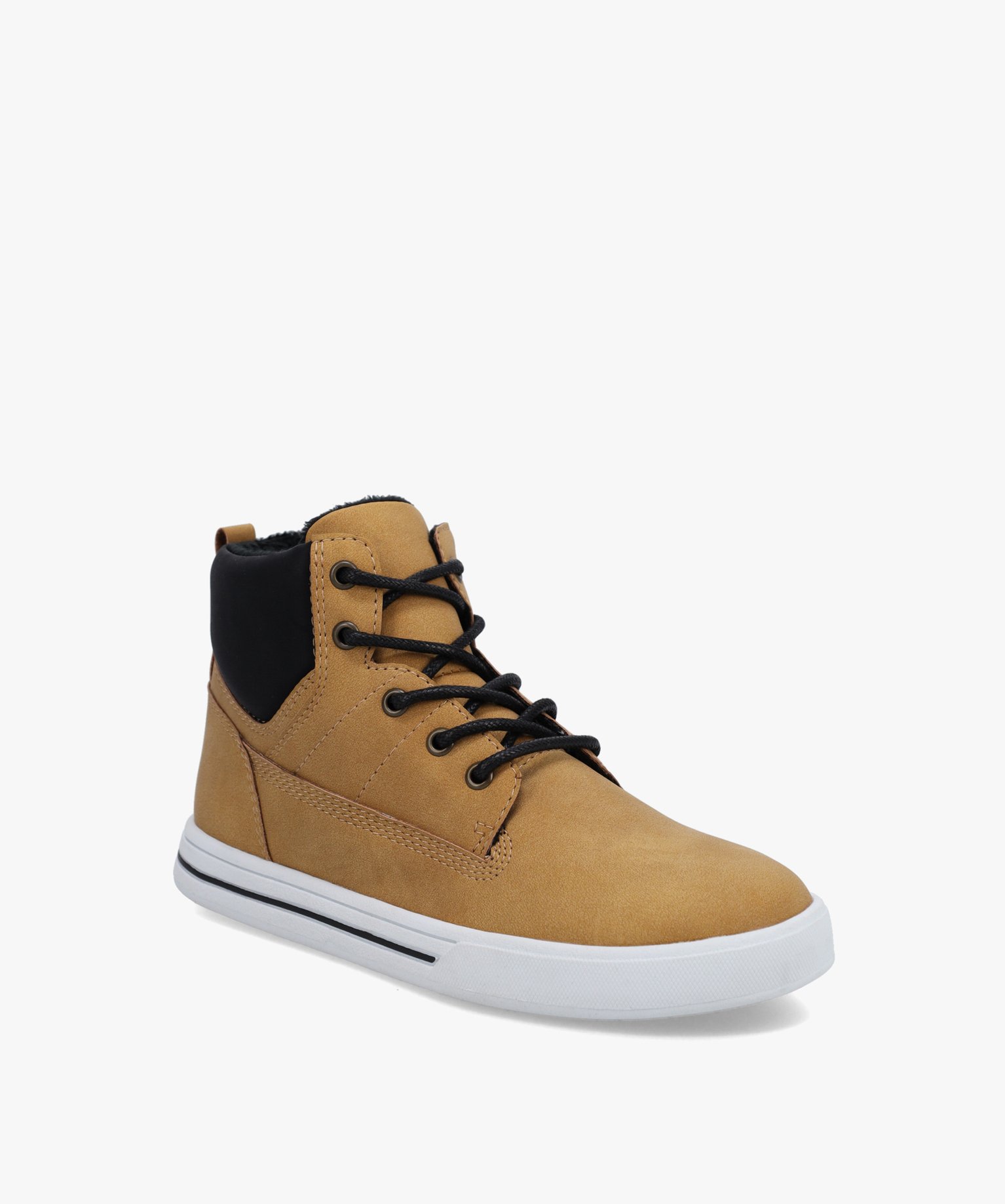 Boots fourrées Garçon en suédine unie camel | GEMO