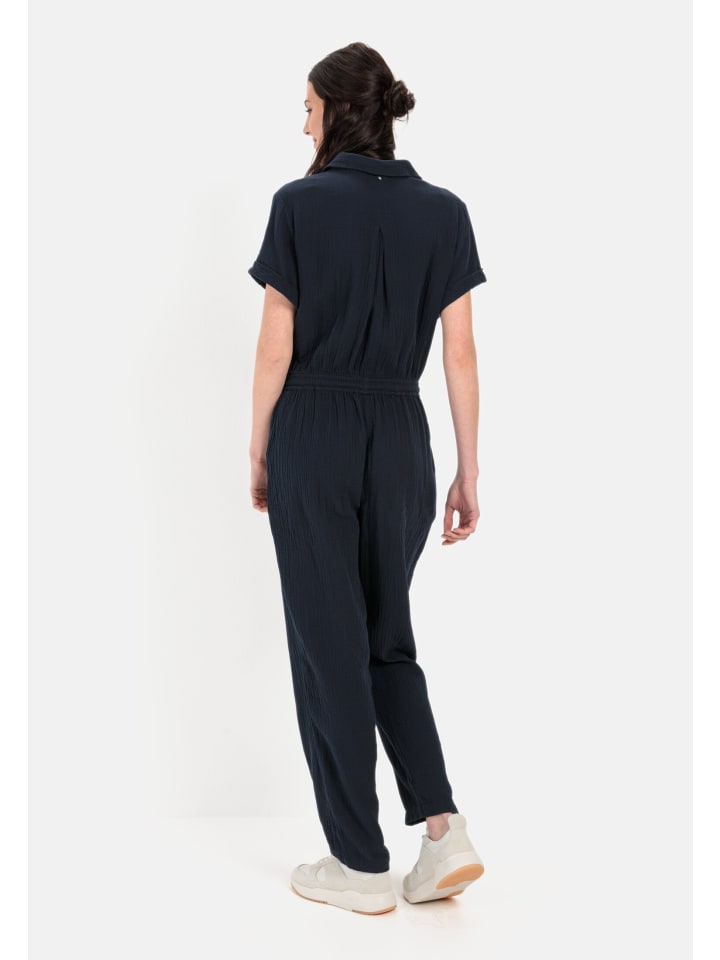 Camel Active Jumpsuit aus sommerlichem Musselin in Blau günstig kaufen