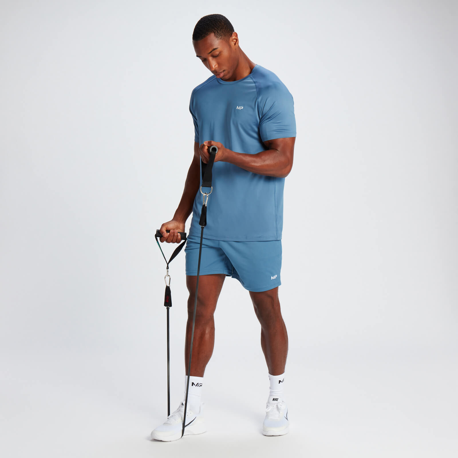 Short d’entraînement léger en jersey MP pour hommes – Bleu anthracite