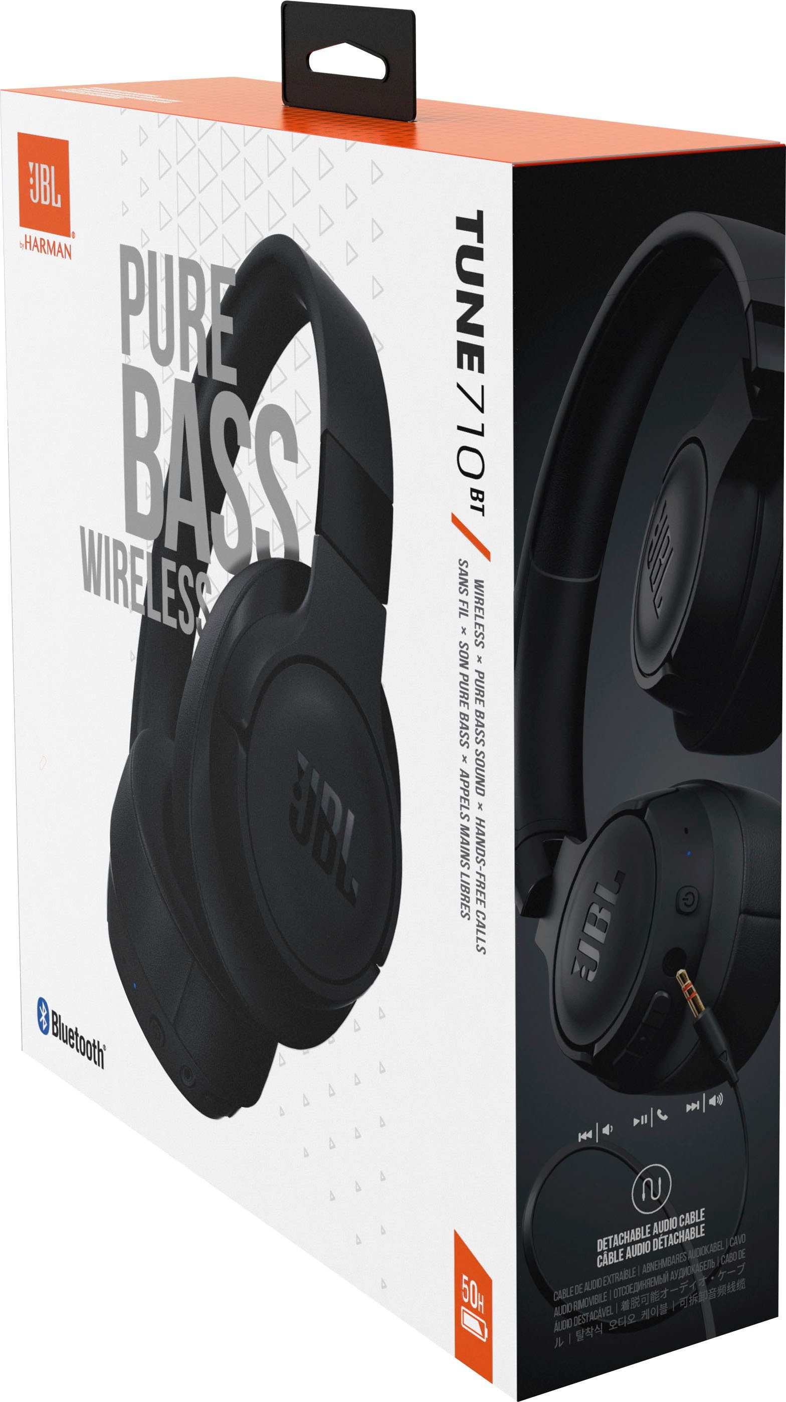 JBL TUNE 710BT kabelloser Over-Ear-Kopfhörer (Freisprechfunktion, Multi-Point-Verbindung)