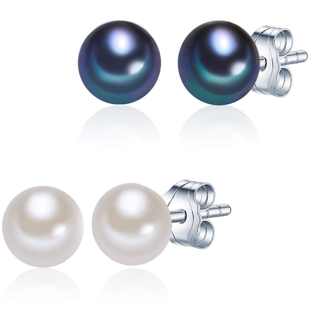 Valero Pearls Puce d'oreille en perle Perle de culture d'eau douce Perle de culture d'eau douce Bijoux