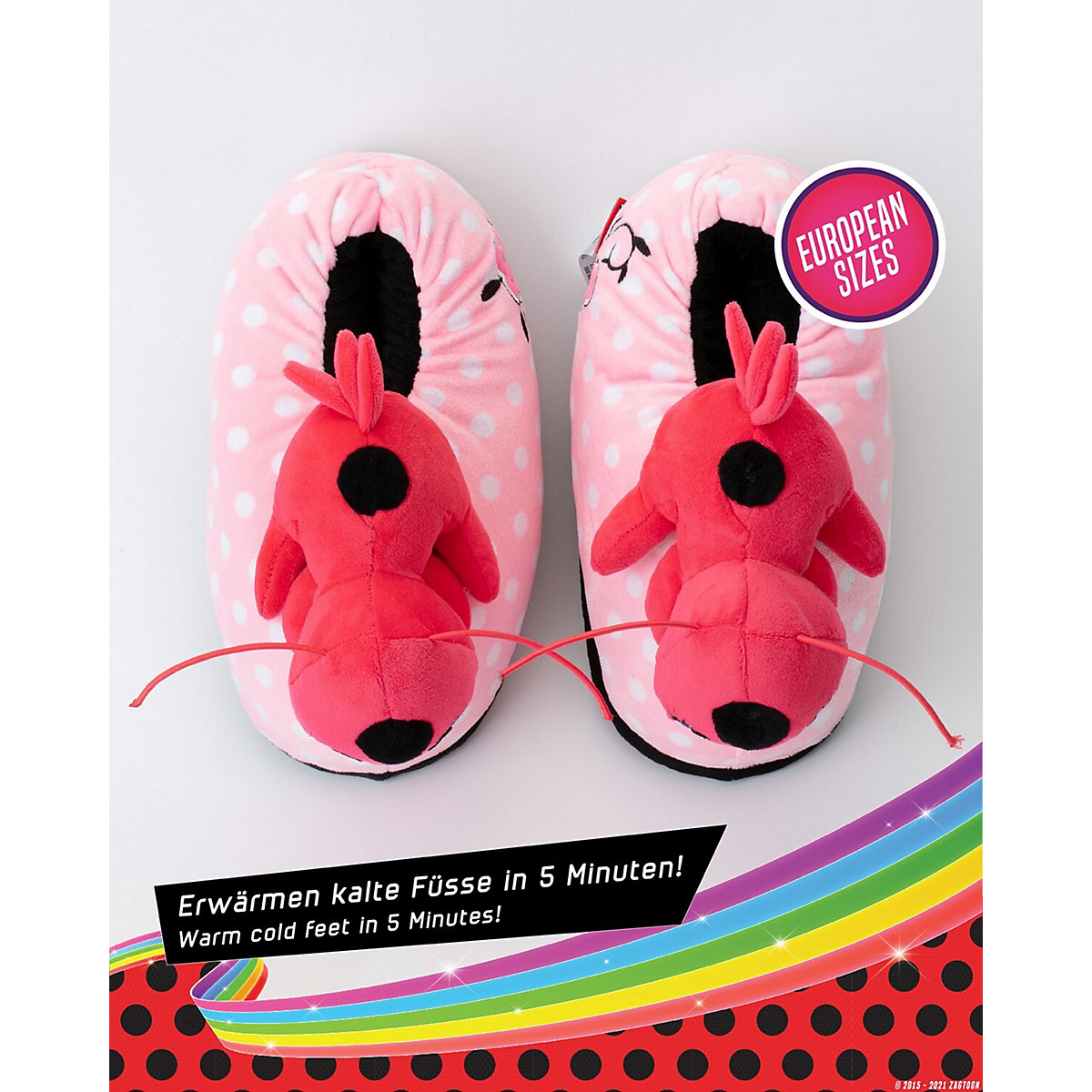Miraculous Ladybug Kinder Hausschuhe Plagg, Tikki