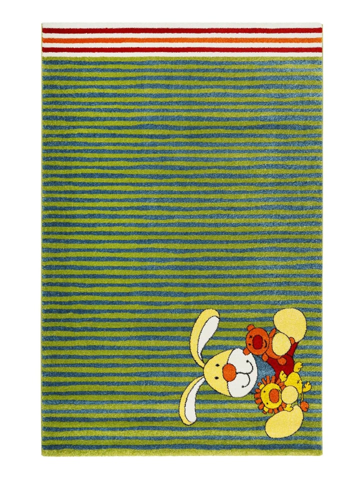 Sigikid Kinderteppich Semmel Bunny in grün blau günstig kaufen 80 x 150 cm
