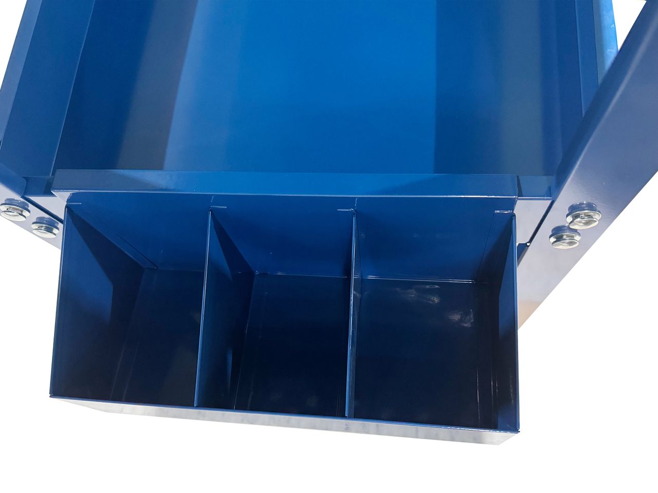 Tech Craft Mobiler Werkstattwagen, Blau mit 3 Ablagen