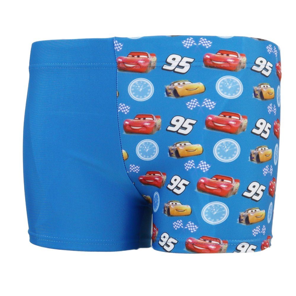 Cars Badehose Lightning McQueen Kinder Badehose Gr. 98 bis 128, in Blau oder Rot