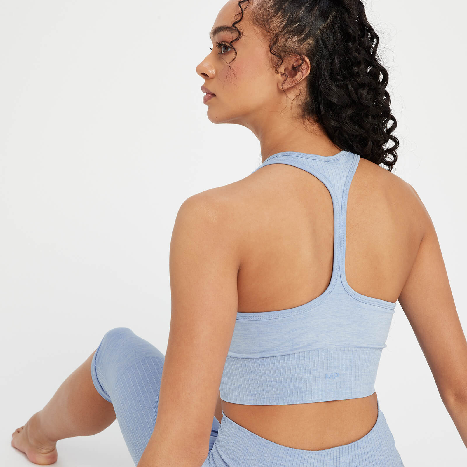 Brassière de sport sans coutures MP Composure pour femmes – Bleu ciel