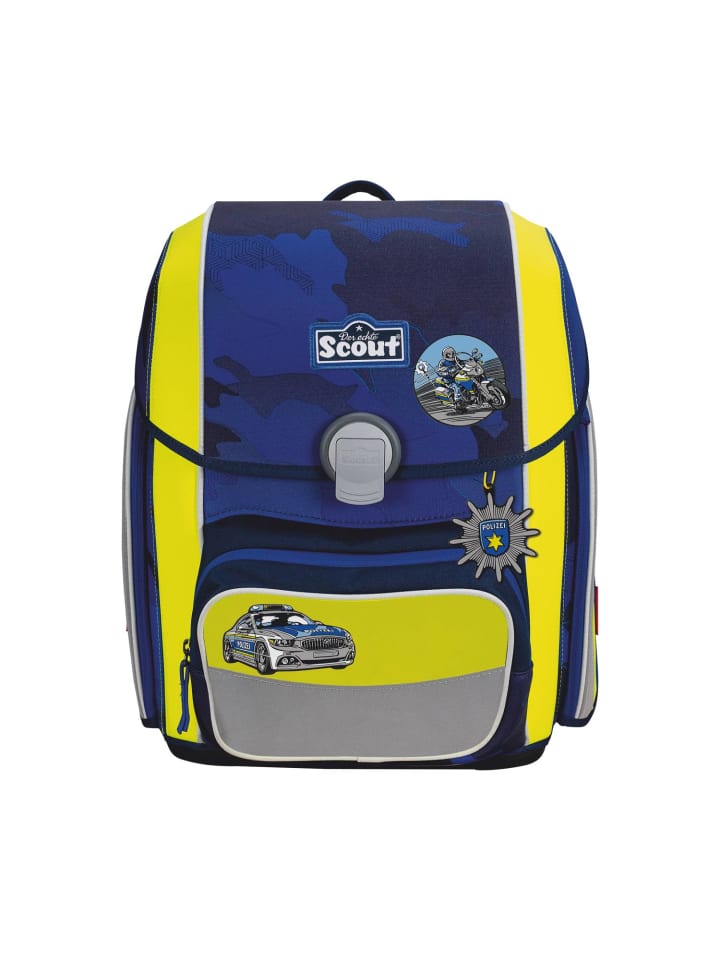 Scout Scout Genius Schulranzen-Set 4 teilig DIN Blue Police günstig kaufen onesize