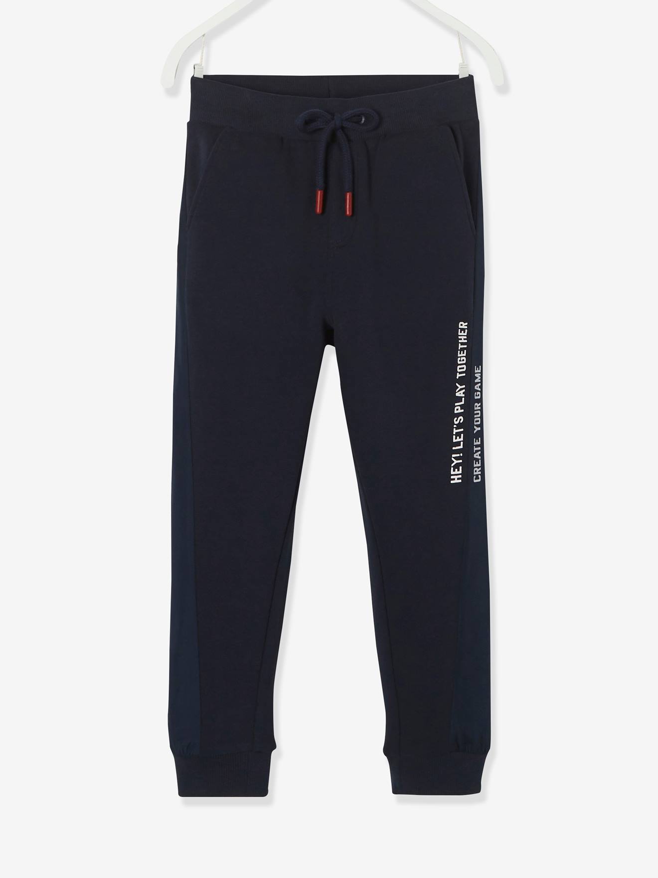 Pantalon de sport garçon bi-matière navy