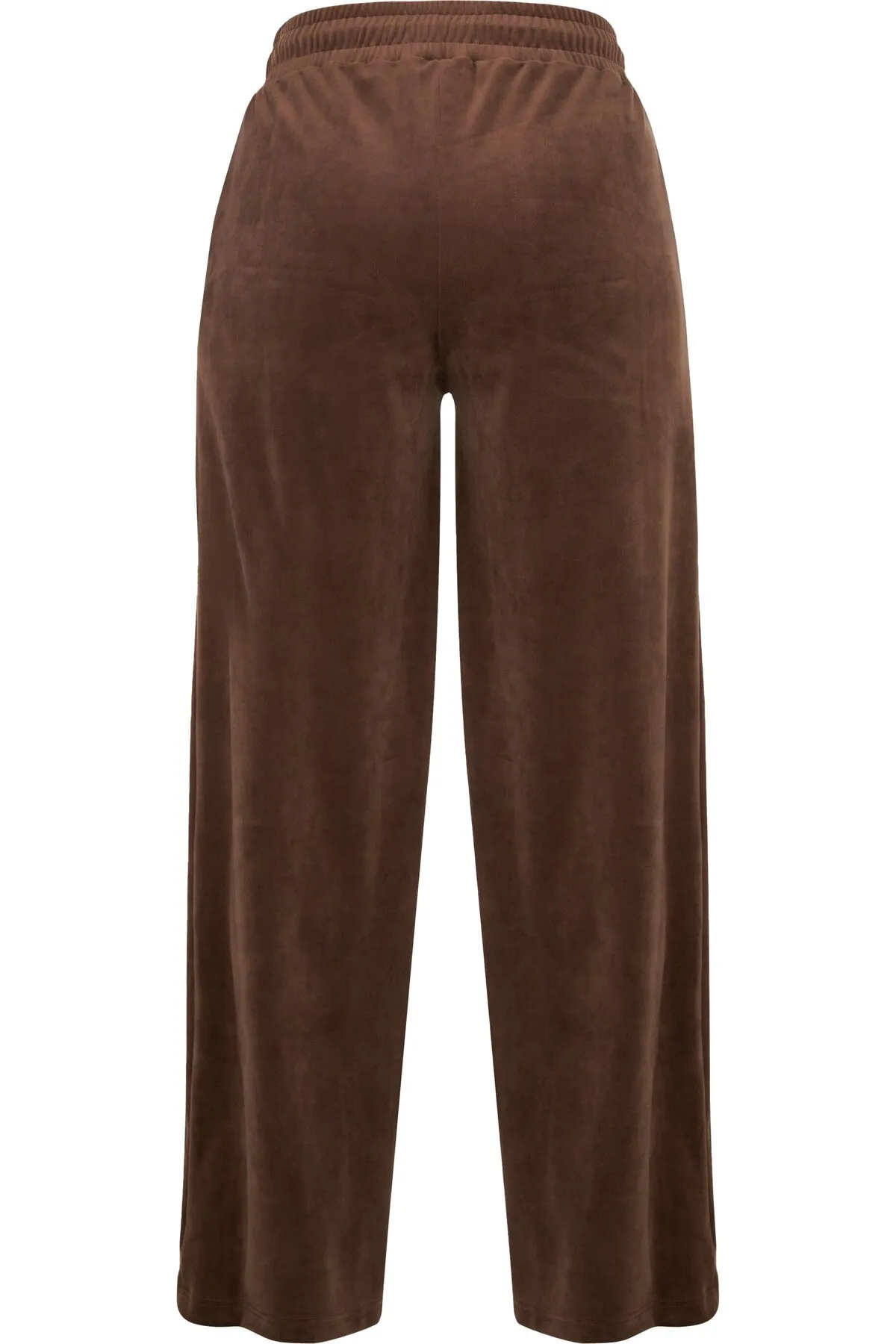 KARL KANI  Damen KW214-046-1 Small Signature Straight Leg Samthose braun