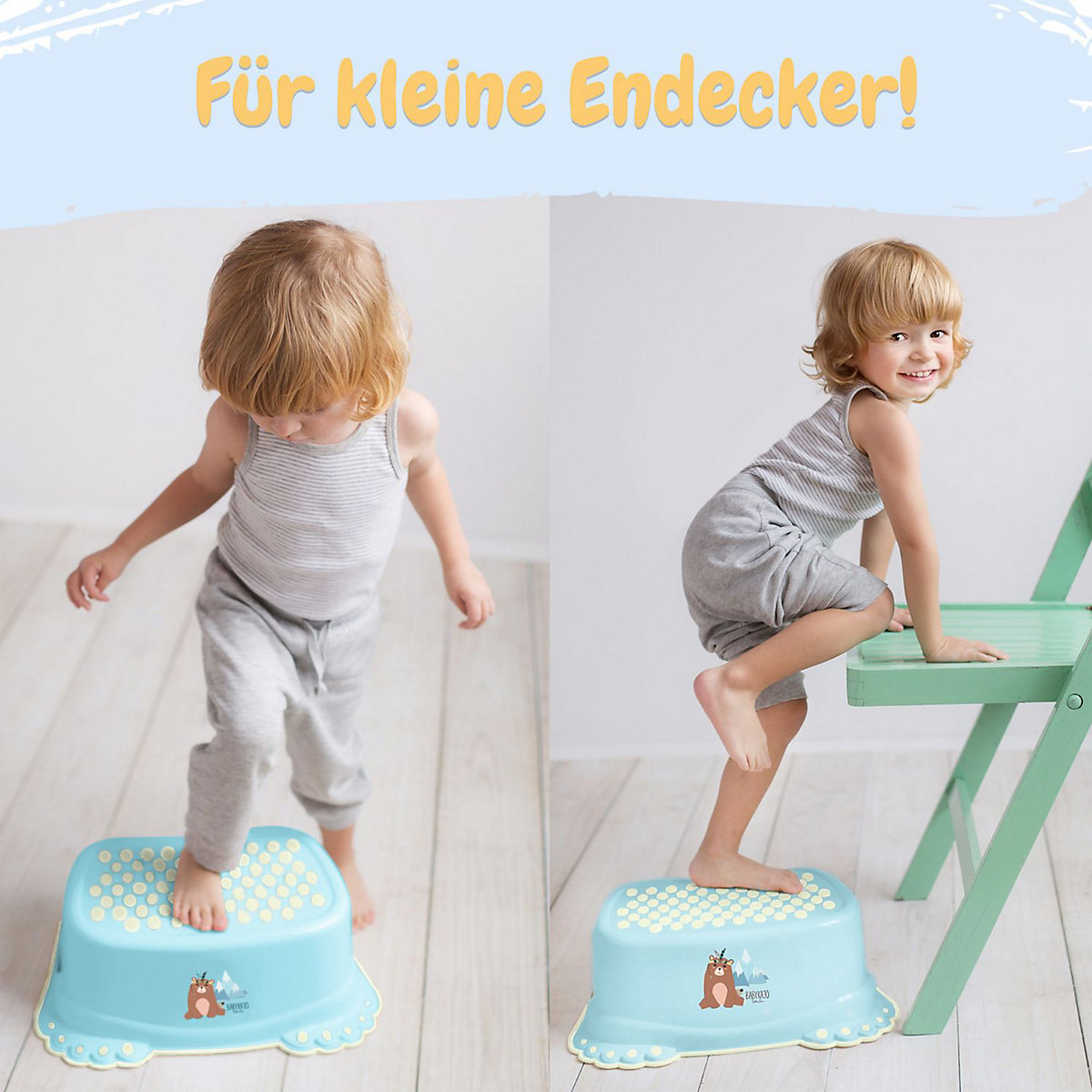 Kinder Hocker - Trittschemel mit Anti-Rutsch Beschichtung