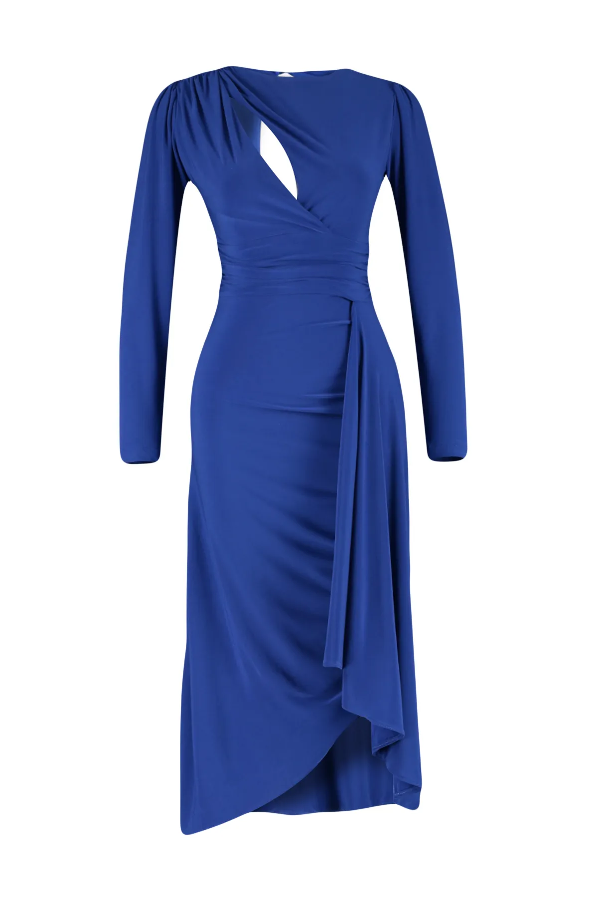 Trendyol Collection  Elegantes Abendkleid mit Ausschnitten und Fensterdetail und Saxe-Passform TPRAW24EL00219