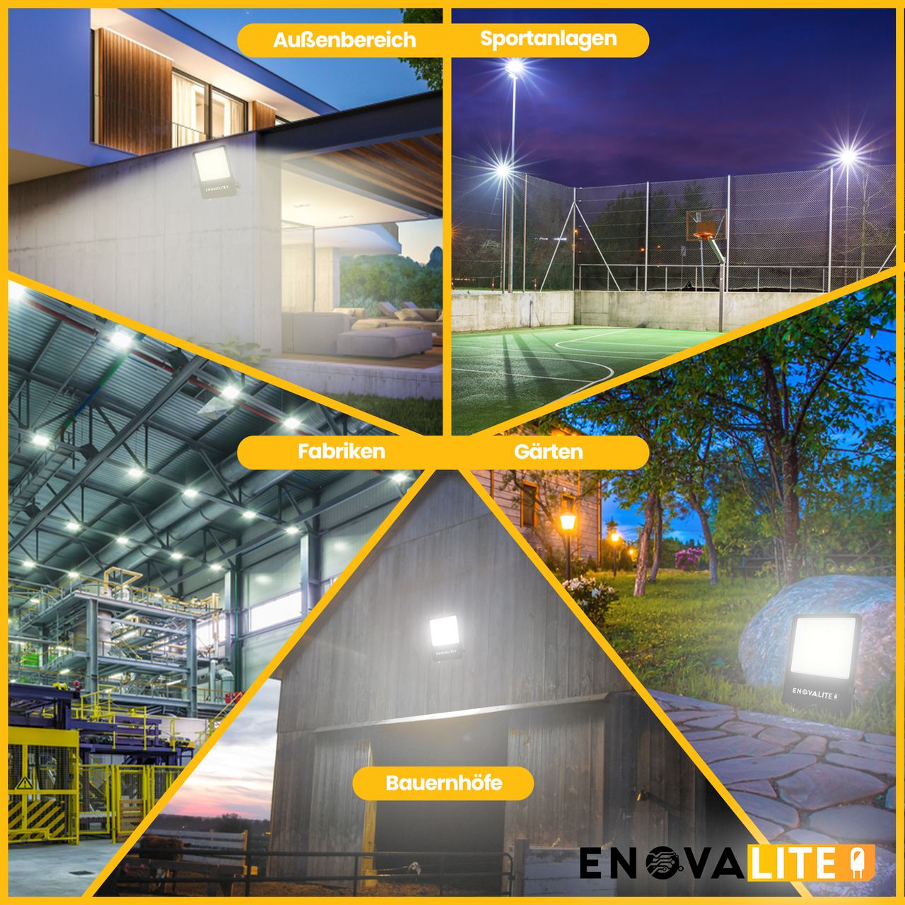 ENOVALITE LED-Fluter, 100 W, 4000 K