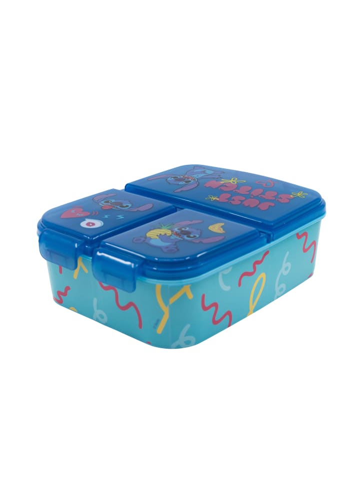 Stitch Brotdose mit 3 Fächern in Blau günstig kaufen onesize