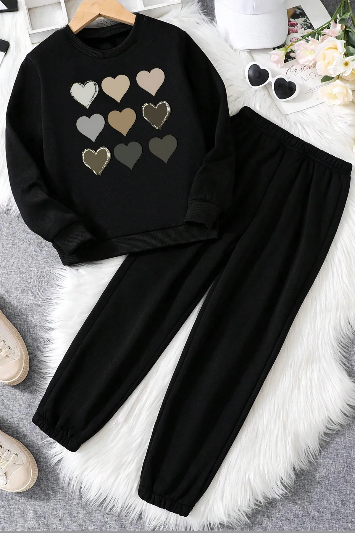 uyguntarz  Sport-Sweatsuit Set - Schwarz - Regular Fit