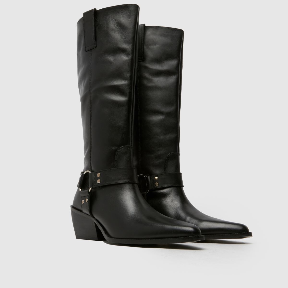 Schuh Dilara westernstövlar i läder i svart