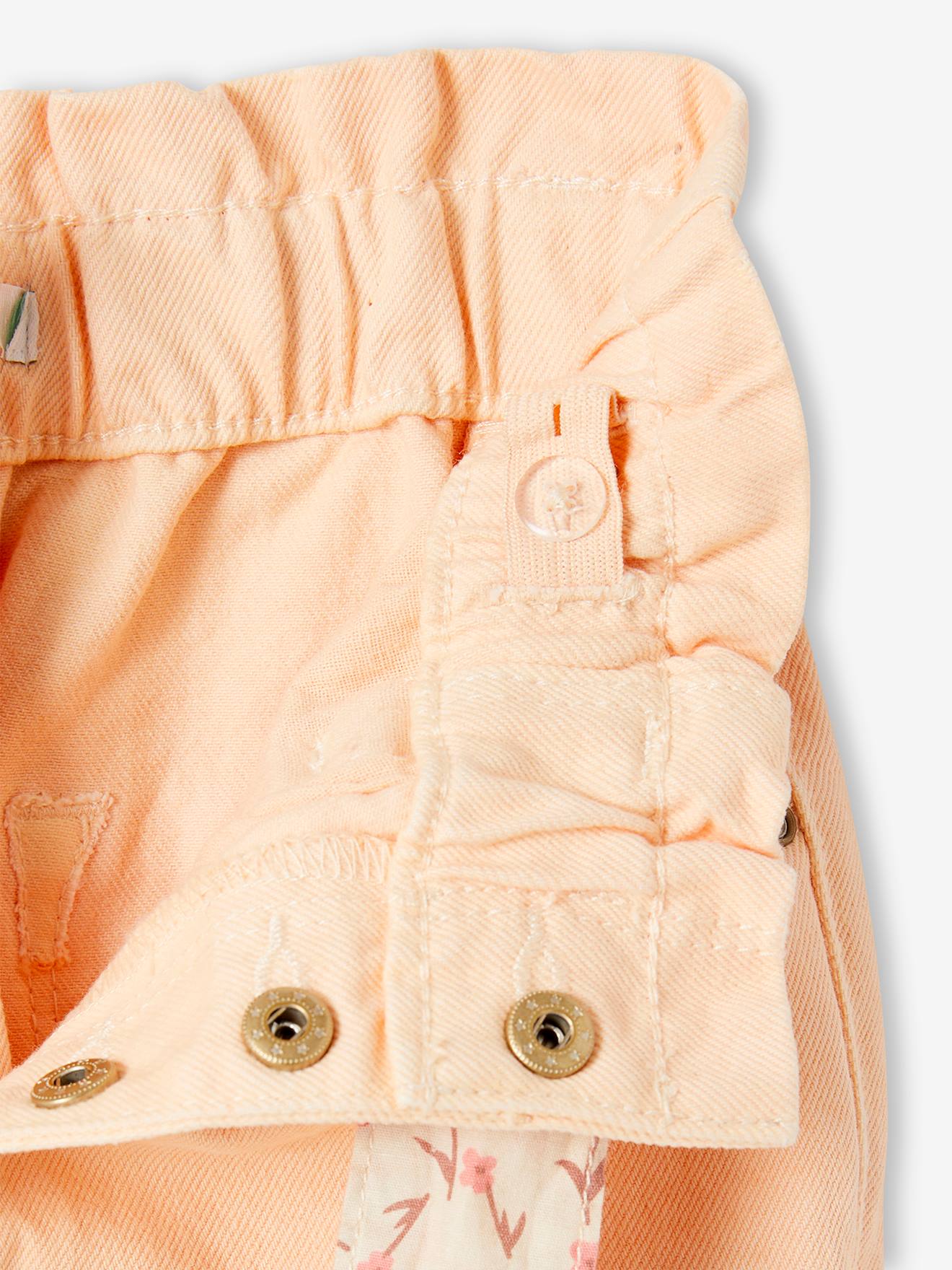 Vertbaudet Mädchen Paperbag-Hose mit Stoffgürtel - grün