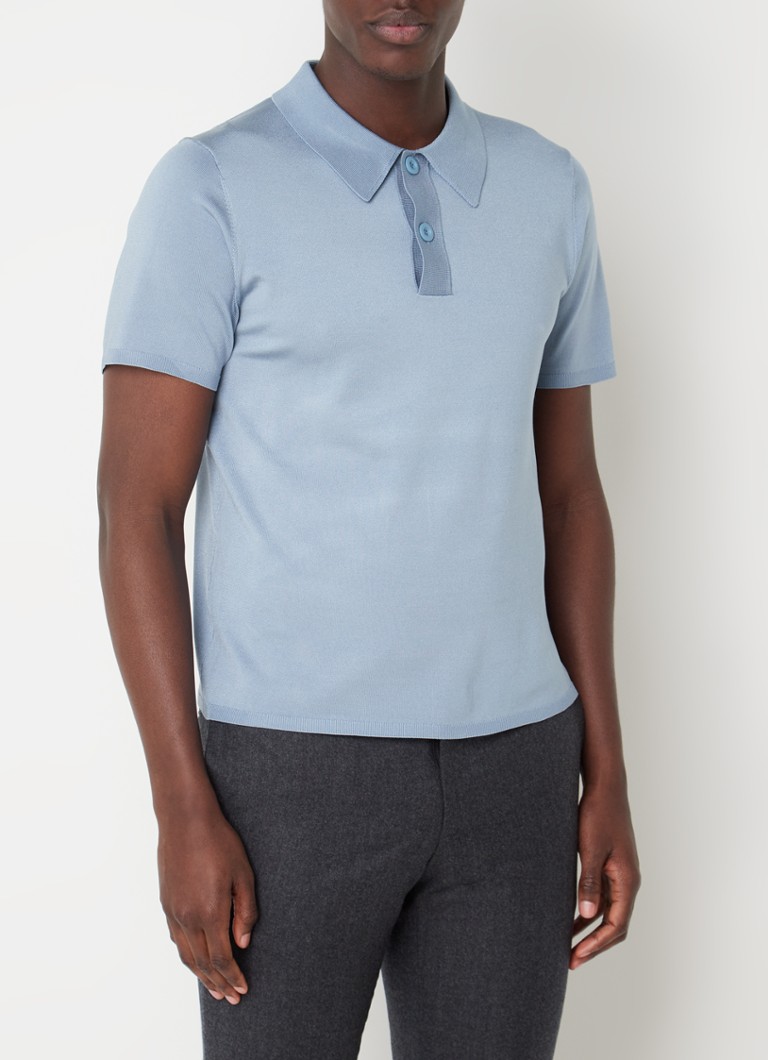 Sandro  Regular fit fijngebreide polo met stretch
