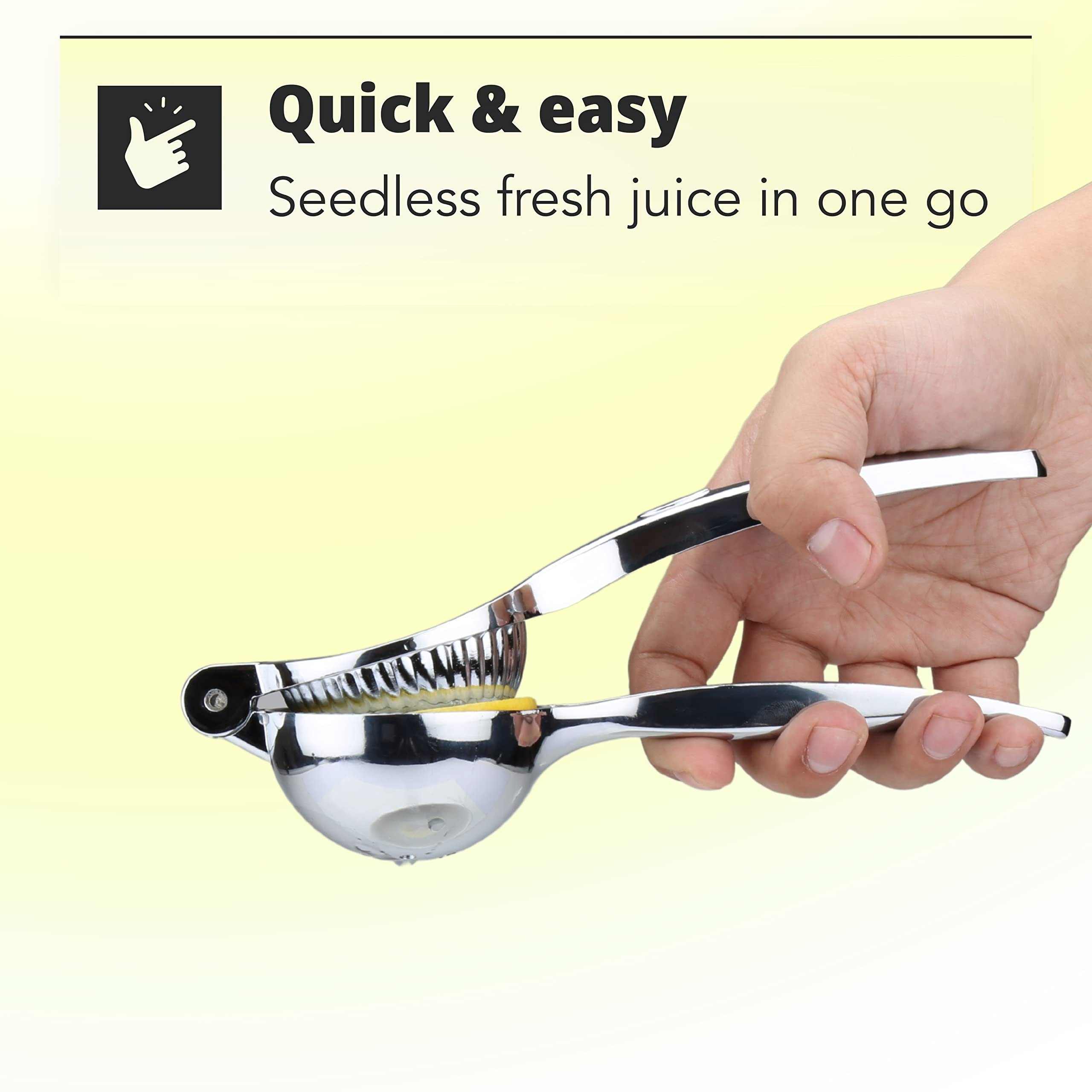 H&S Zitruspresse Edelstahl Zitruspresse - Handentsafter, Stainless Steel Lemon Press - Hand Juicer
