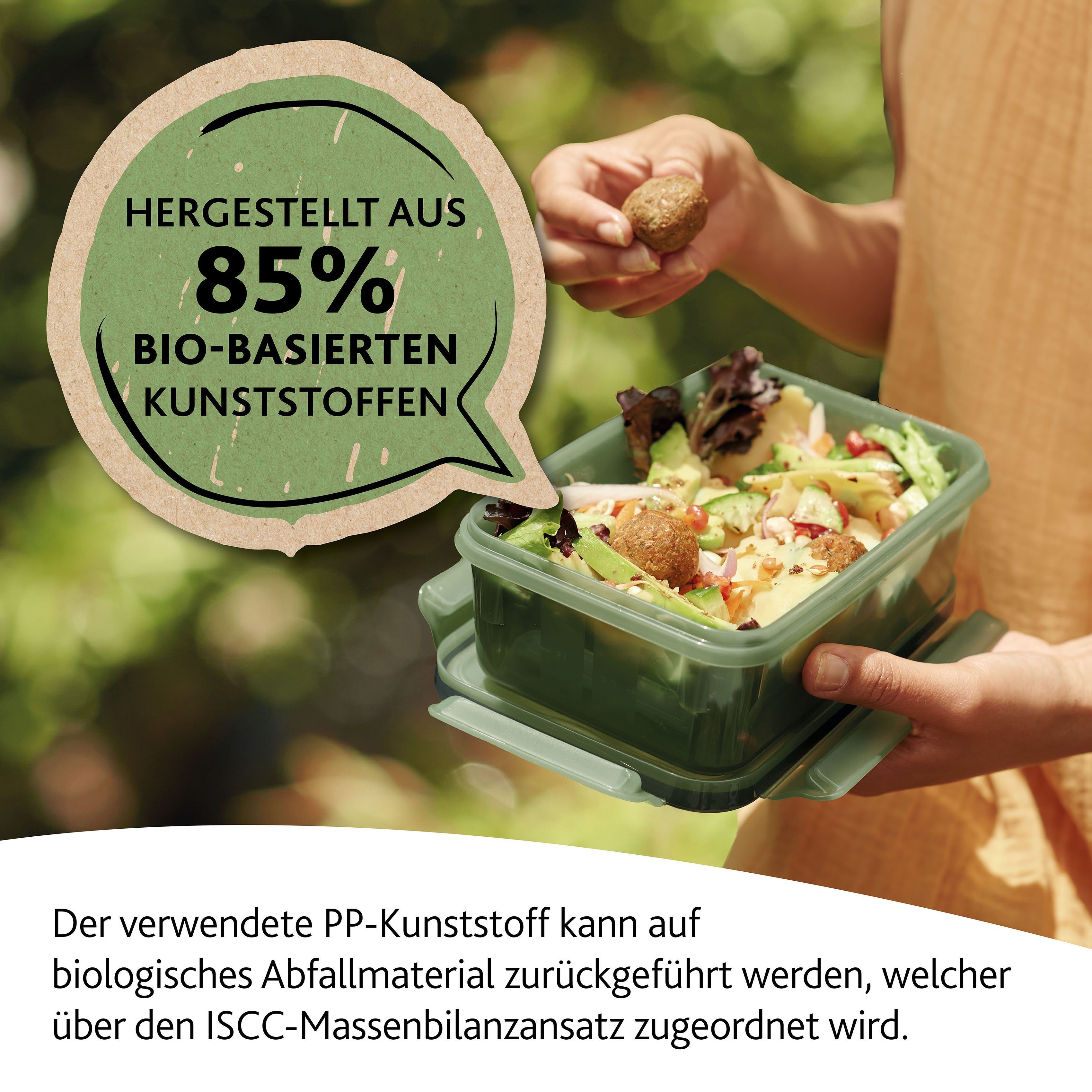 Emsa Frischhaltedose N11706 Clip & Close Eco, Polyprophylen (PP), (Set, 4-tlg), dicht/hygienisch/ mikrowellen-, gefriergeeignet