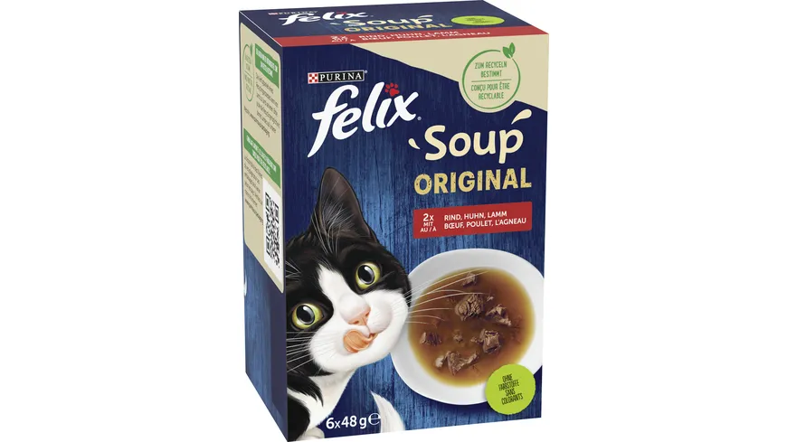 PURINA FELIX Soup Geschmacksvielfalt vom Land mit Rind 288 g