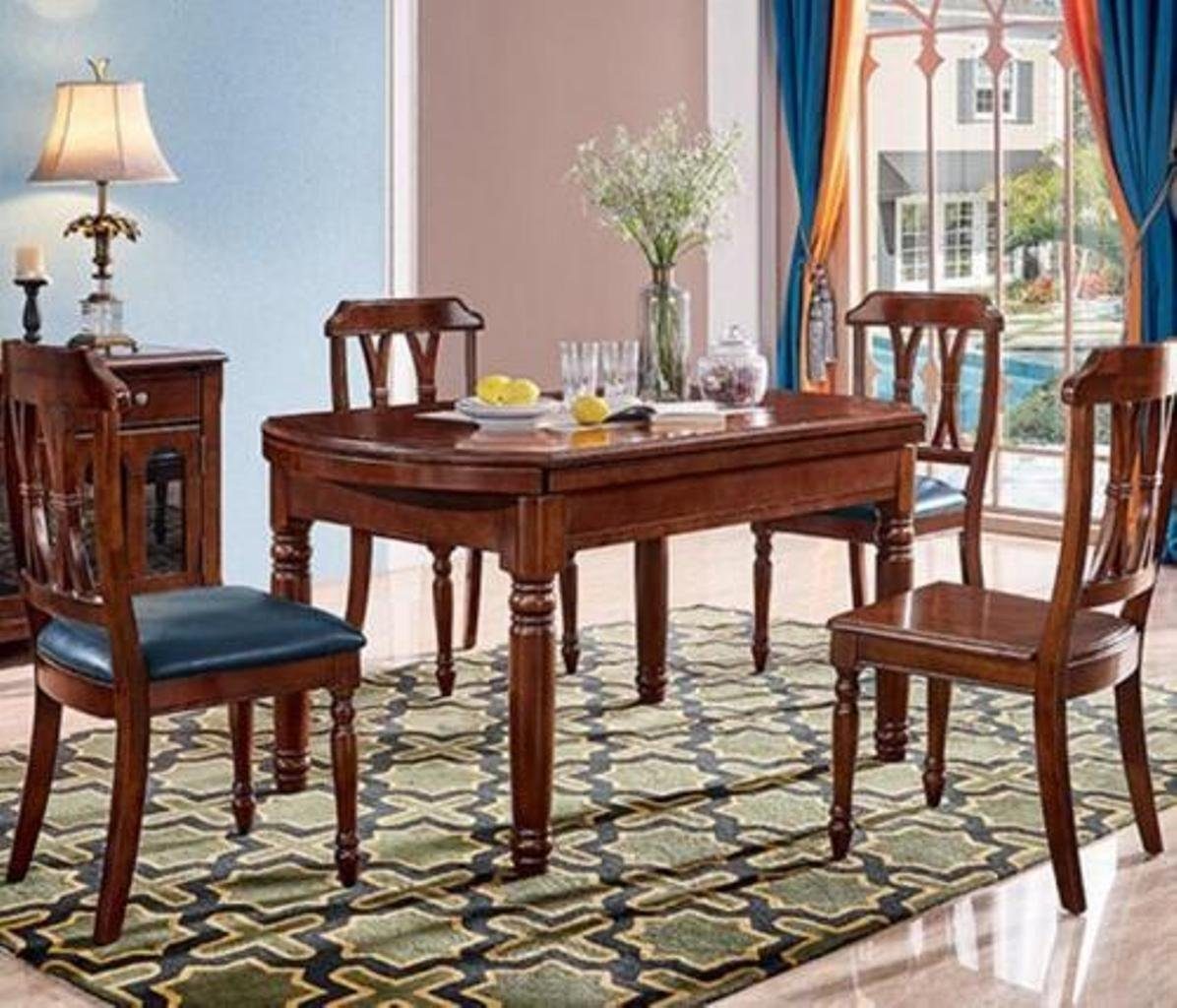 JVmoebel Esszimmer-Set, Garnitur Komplett Set Esstisch + 6 Stühle Esszimmer Gruppe Tisch