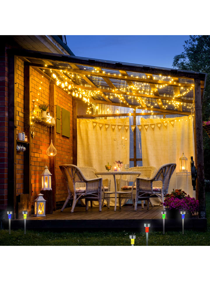 relaxdays 20x Solarleuchte in Silber günstig kaufen onesize