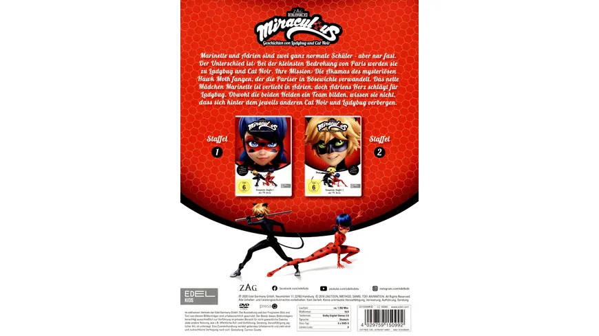 Miraculous - Staffelbox 1 + 2 DVD VK  [6 DVDs]