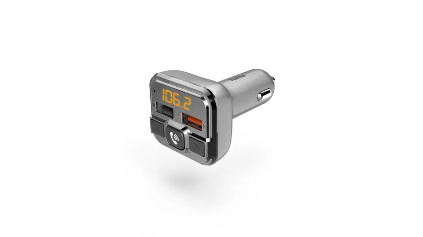 Hama Bluetooth® FM-Transmitter für Autoradio, Freisprecheinrichtung, 2x USB-Port