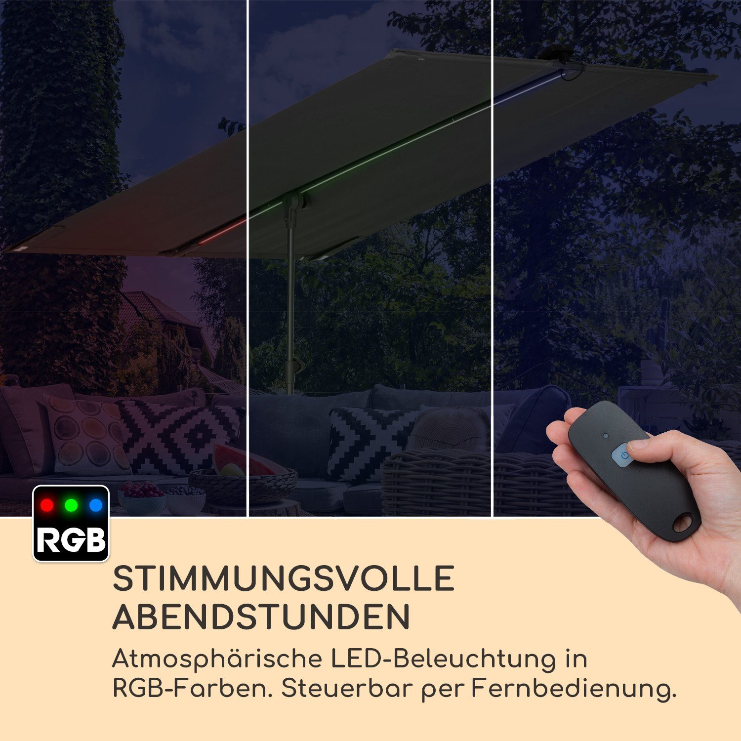 blumfeldt Sonnenschirm blumfeldt Bayonne Sonnenschirm 130 x 180 cm