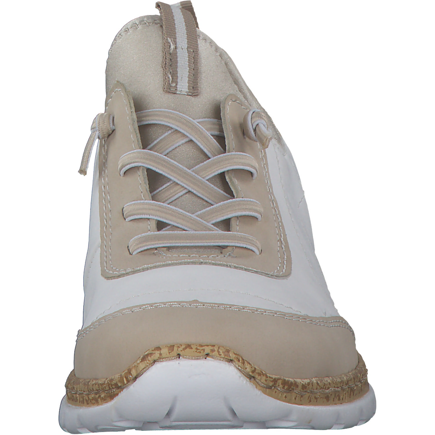Rieker N4253, Schnürschuhe, Damen, perle/weiss/perlcreme