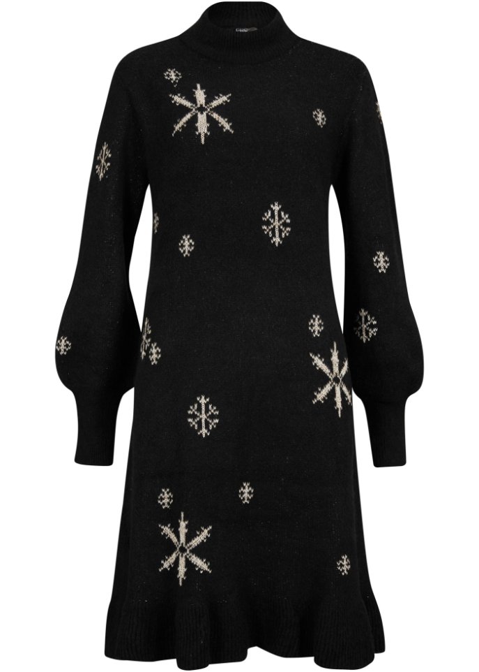 Strickkleid mit Schneeflocken