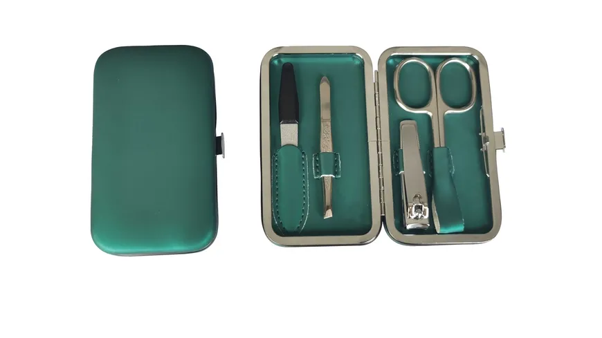 InCase Rahmenmaniküre Etui, 4-teilig, Dunkelgrün Dunkelgrün