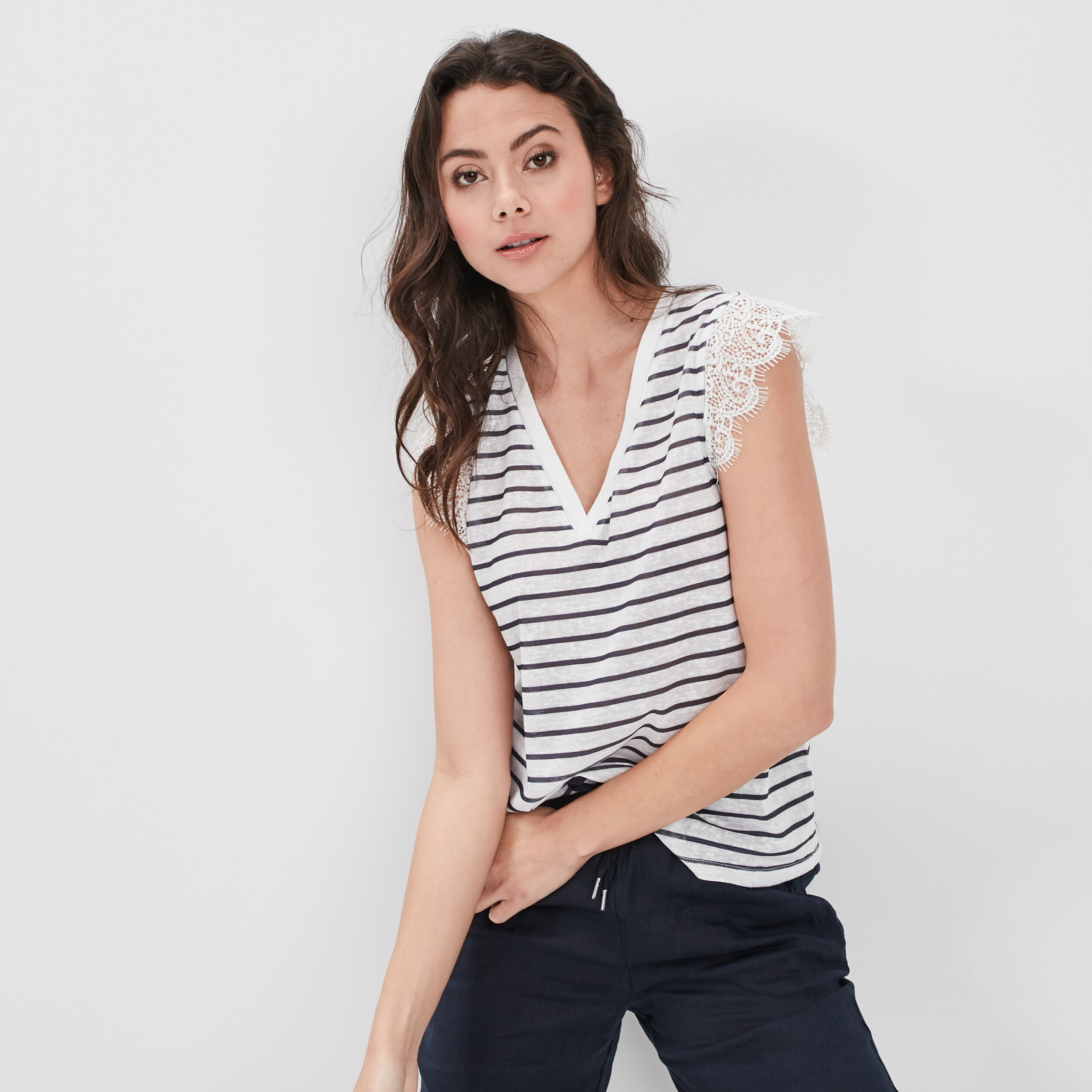 T-shirt manches courtes sable femme | La Halle
