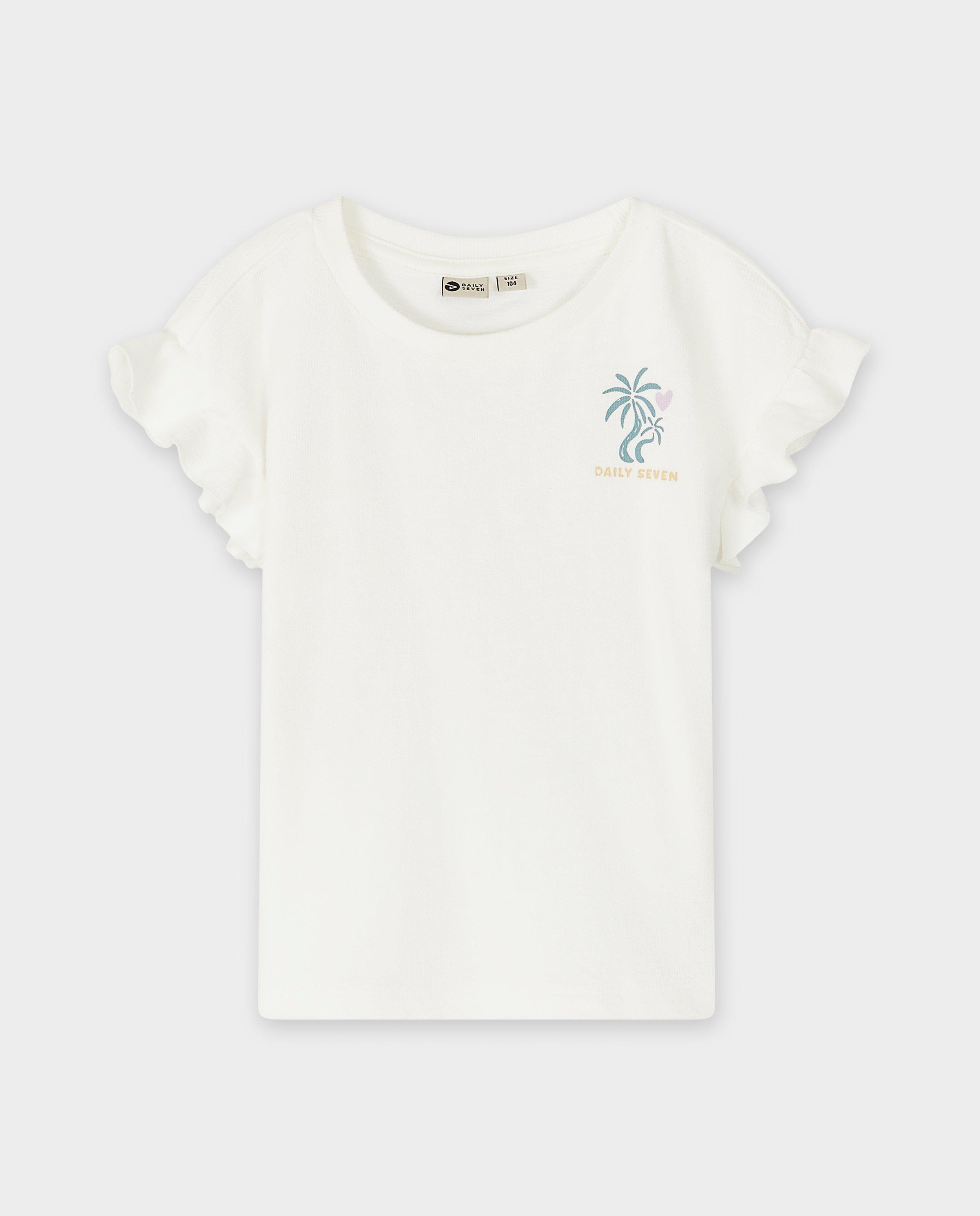 Tricou Daily 7 cu imprimeu pe spate alb