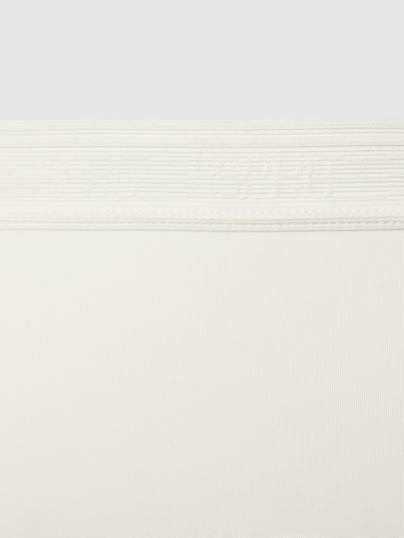 Pants mit semitransparentem Logo-Bund in weiß