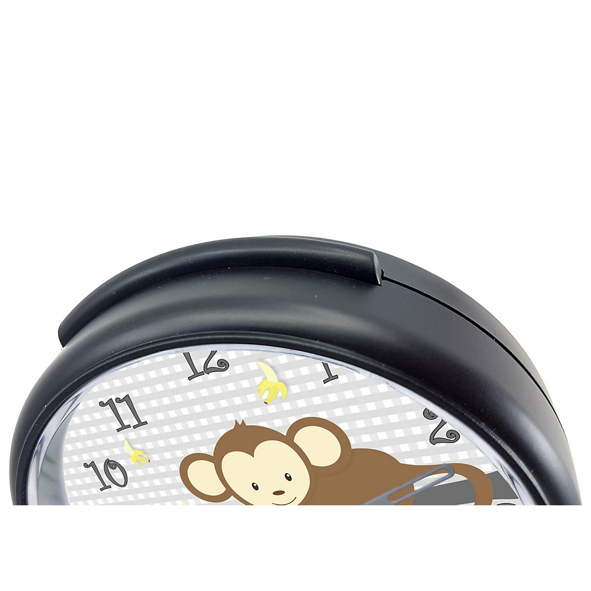 Kinder Funkwecker personalisiert mit Namen Affe Atom-/Funkuhr, 12-Stunden-Anzeigeformat, Schlummerfunktion, Nachtlicht, Geräuschlos/Ohne Ticken