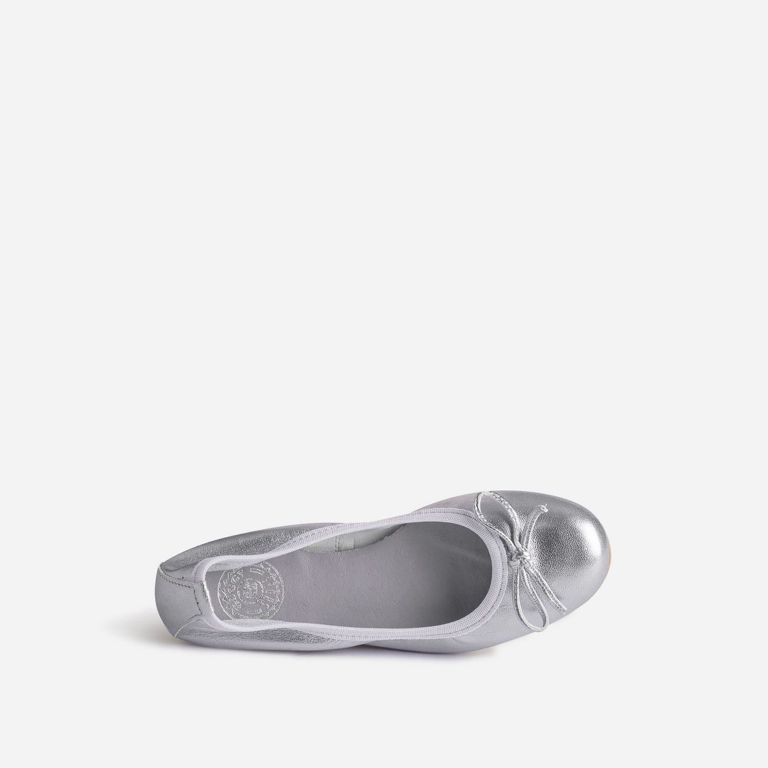 Ballerine BUGGY parme en cuir métallisé