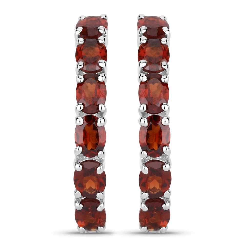 Rafaela Donata Boucles doreilles Argent sterling Grenat en Argent Bijoux